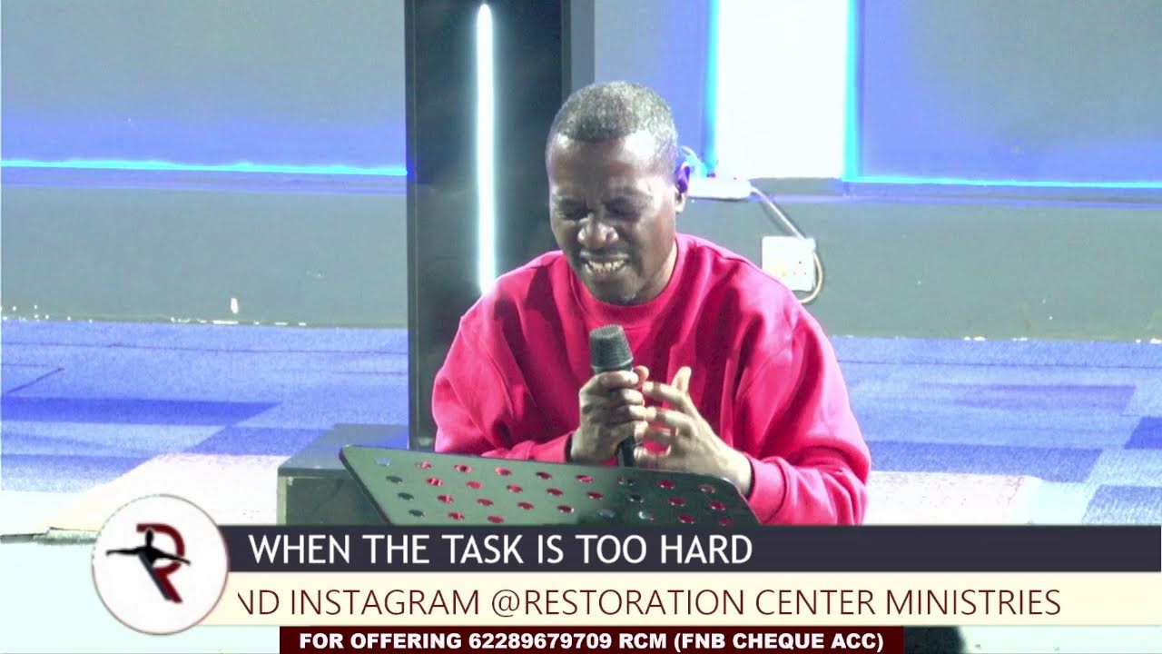 Weddnesday Teachings |Word of God | Dr. C Semono: When The Task Is Too Hard