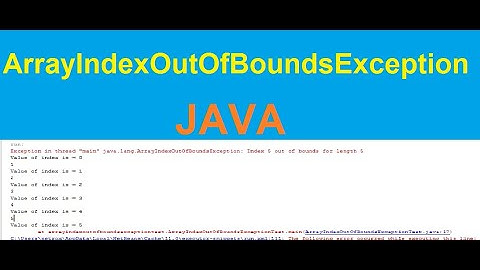 ArrayIndexOutOfBoundsException