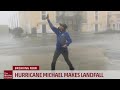 Reporters in Florida Struggle to Stand as Hurricane Michael Pounds Area