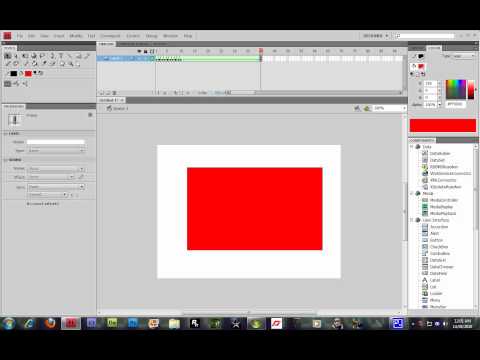 Shape tweening Flash CS4
