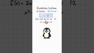 #Nullstellen von #quadratischefunktionen berechnen mit #pqformel #shorts #mathe #schule #erklärung