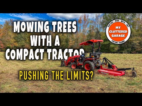 Fall mowing with the Kubota B2601 and the Bush Hog SQ48 rotary mower. MCG video #309