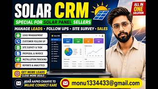 Solar Company Ke Liye Smart CRM Software | Sales + Service + Team Management