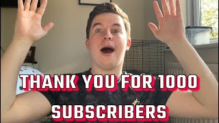 THANK YOU FOR 1000 SUBSCRIBERS // UPDATE ON THE CHANNEL