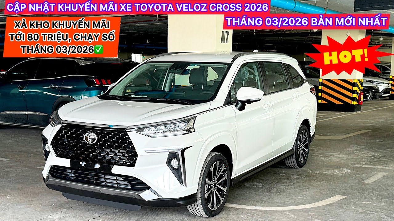 ✅TOYOTA VELOZ CROSS 2026 KHUYẾN MÃI [GIẢM CỰC SÂU THÁNG 03/2026] - GIÁ XE VELOZ MỚI NHẤT HÔM NAY!!✅