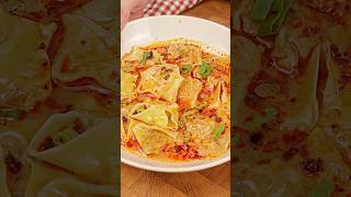 🇨🇳 Chili Oil Kimchi Wonton Soup 🥟🌶️