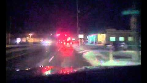 Droid X being used as a dash cam at night