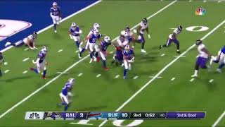 Lamar Jackson throws pick six Ravens Vs Bills