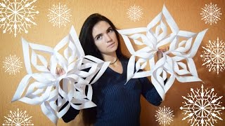 Large super-snowflakes from paper / Christmas decorations