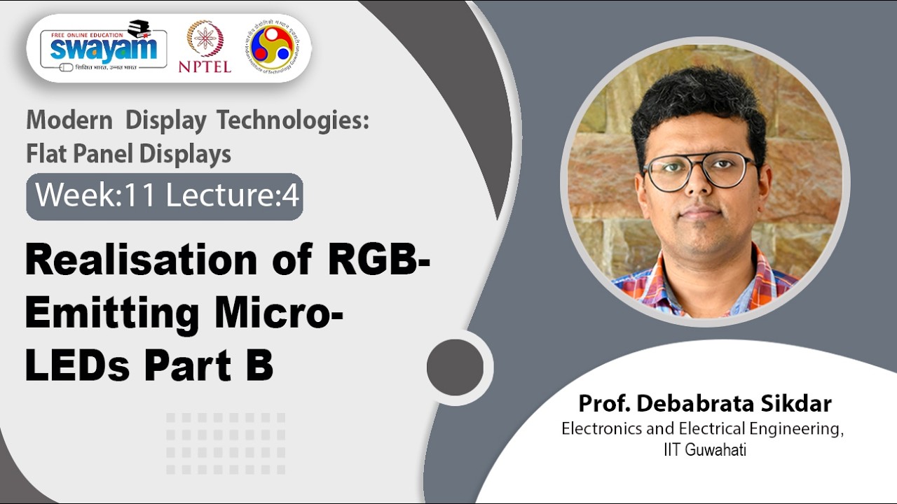 Lec 55: Realisation of RGB-Emitting Micro-LEDs Part B