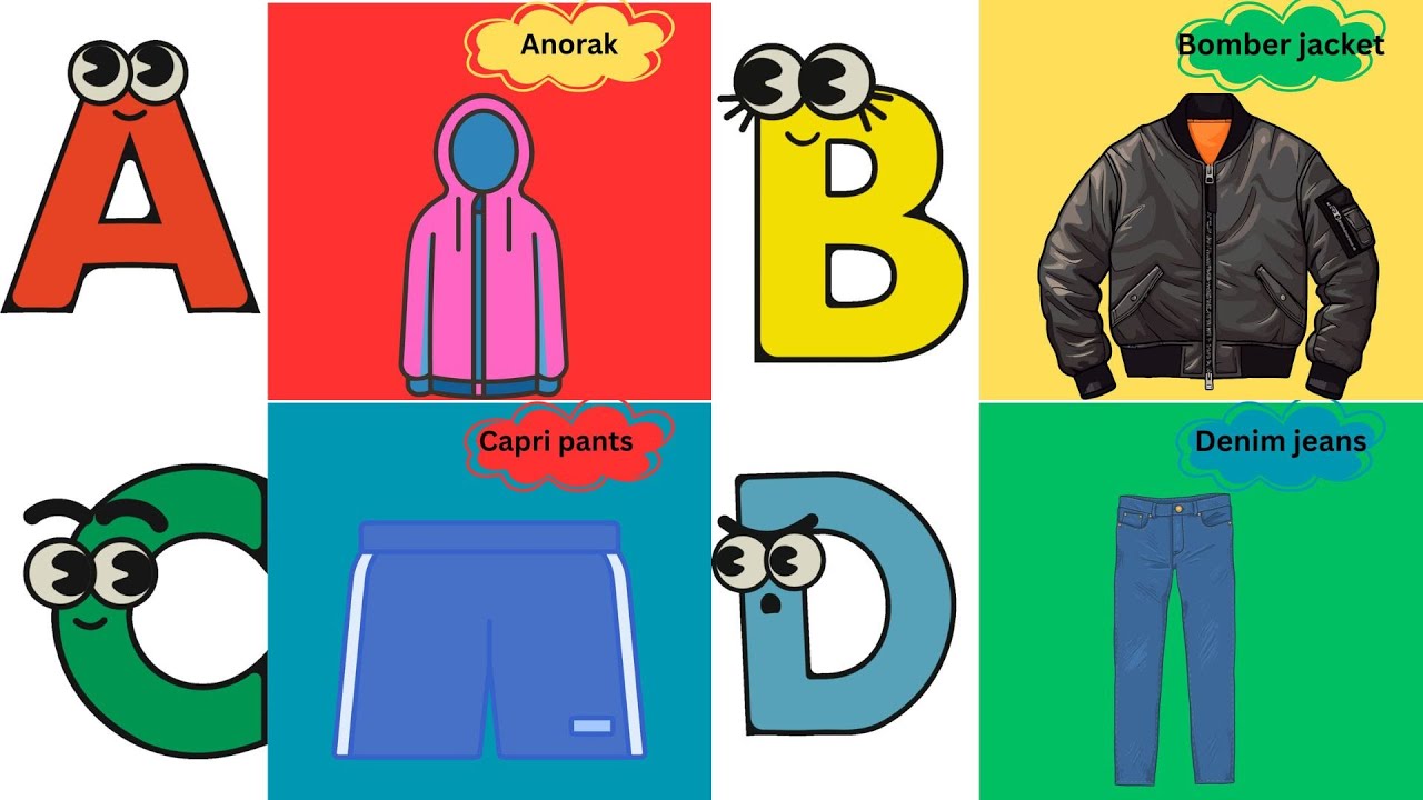 🚒ABC Clothes Rhyme | A to Z shirt, pants & More #kidslearning #abcsong ...