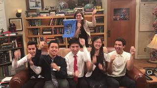 Mayim Bialik eight-clap with UCLA Big Bang Theory scholars Information