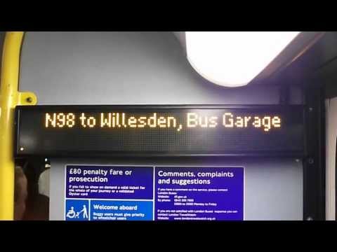 N98 to Willesden, Bus Garage (Short Journey)