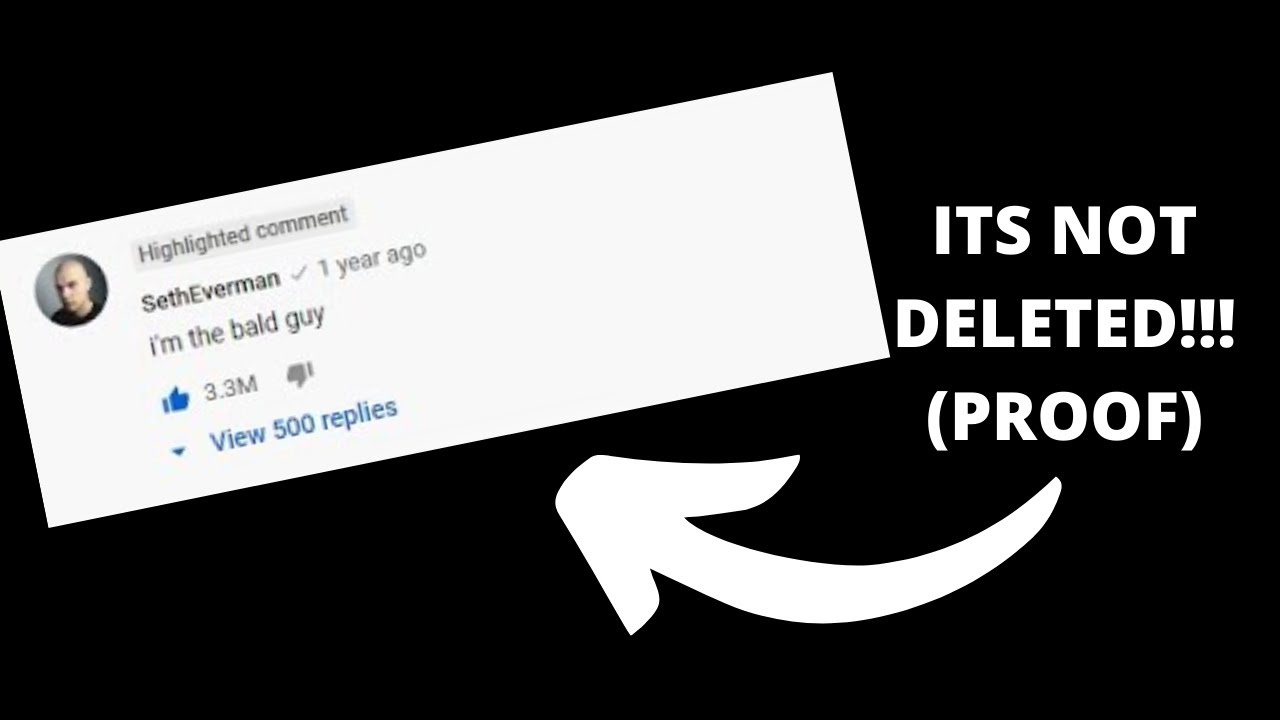 I m The Bald Guy Comment Is NOT DELETED proof YouTube i-m-the-bald-guy-comment-is-not-deleted-proof-youtube