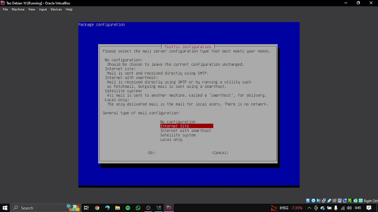 Instalasi dan Konfigurasi Mail Server pada Debian 10