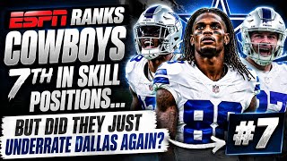 ESPN Ranks Cowboys 7th in Skill Positions… But Did They Just Underrate Dallas AGAIN