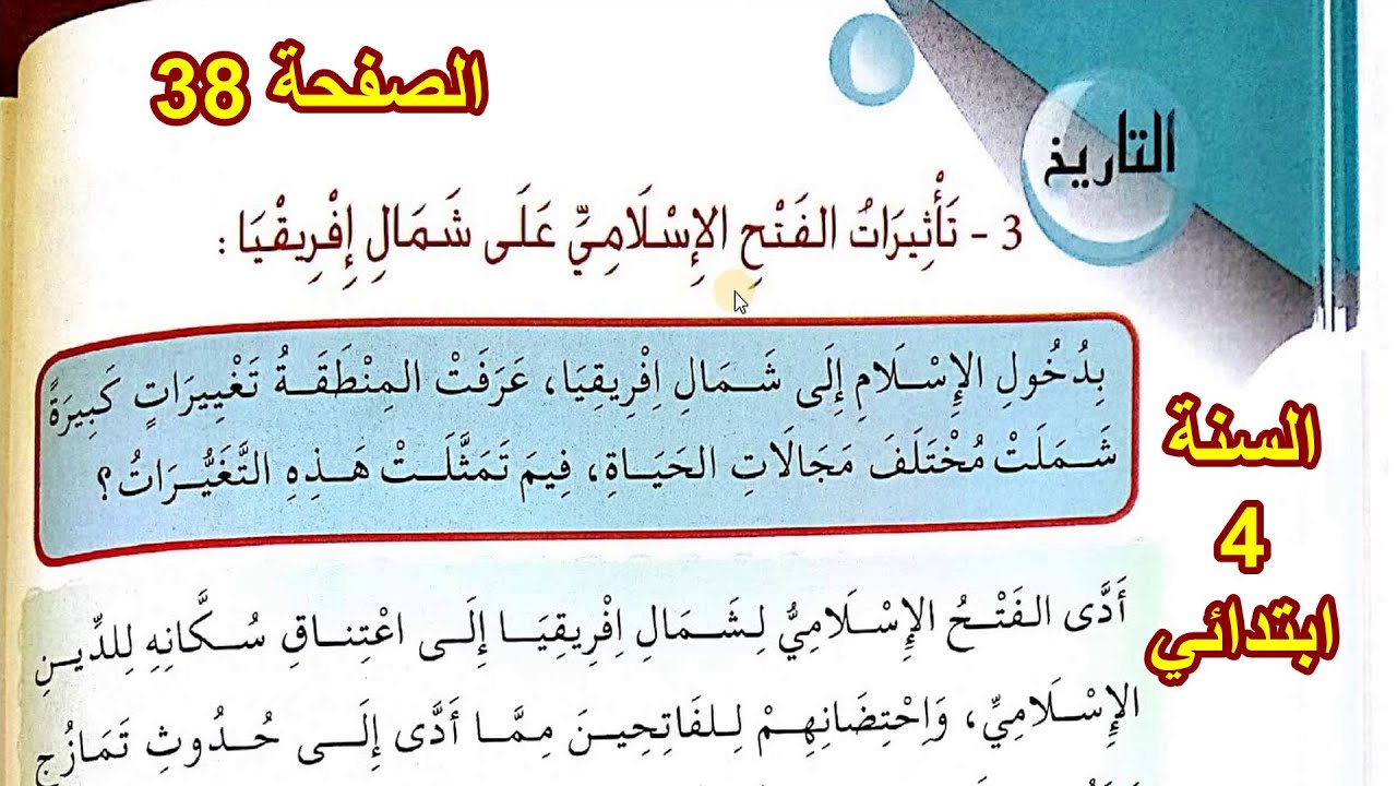تأثيرات الفتح الإسلامي على شمال إفريقيا الصفحة 38 السنة 4