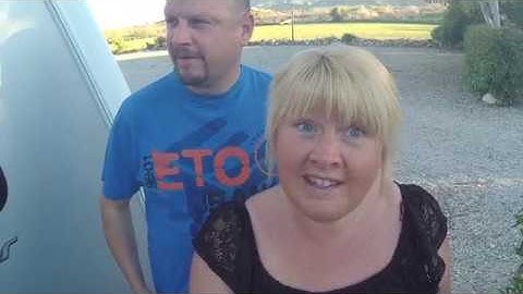 Spanish sun and solar panels/Swift caravan