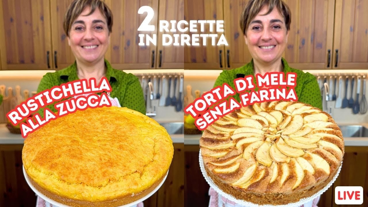 RUSTICHELLA ALLA ZUCCA & TORTA DI MELE SENZA FARINA 2 Ricette in Diretta  Fatto in Casa da Benedetta