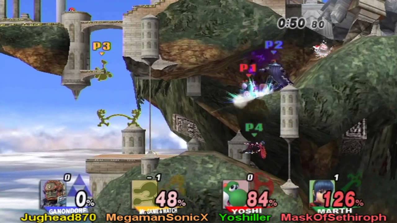 Yoshiller SSBB match 35: Against Jughead870, MegamanSonicX, and MaskOfSethiroph!