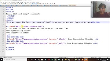 Email link and Target Attribute in HTML