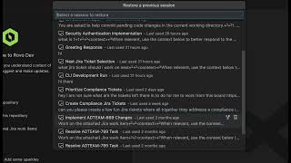 Rovo Dev Session Manager in the IDE | Rovo Dev | Atlassian