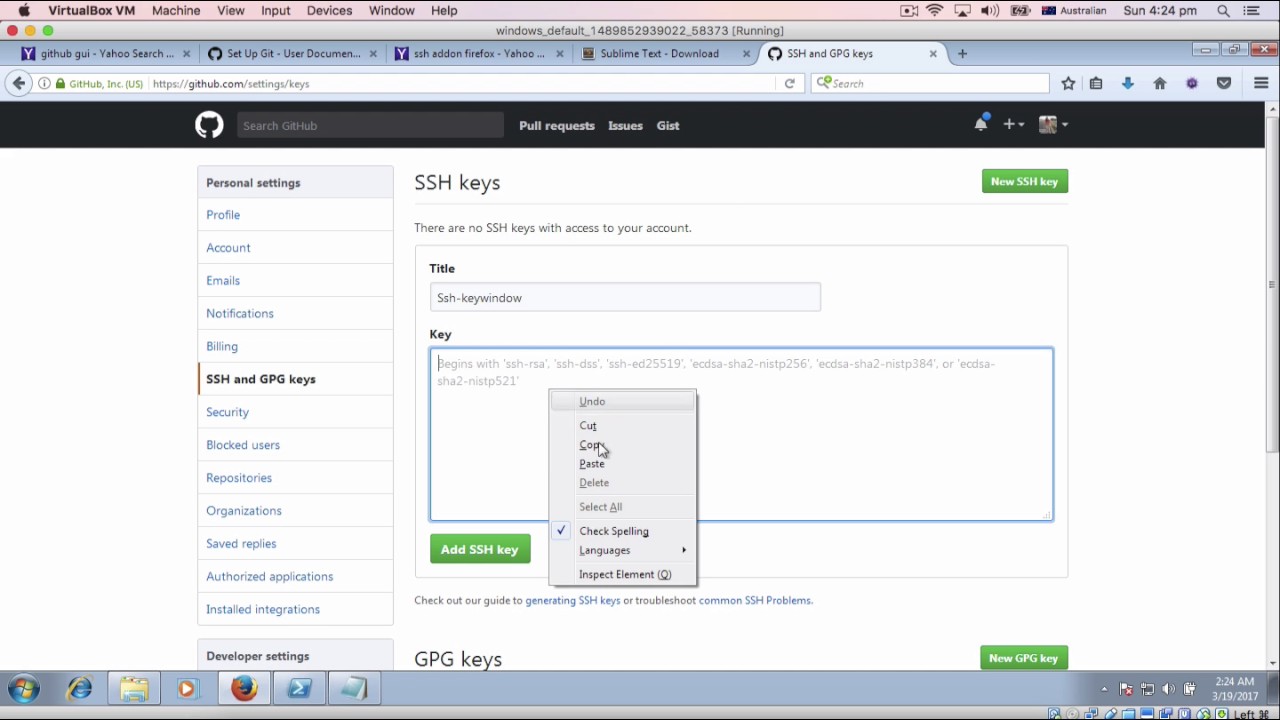 Cấu hình SSH Key cho Github