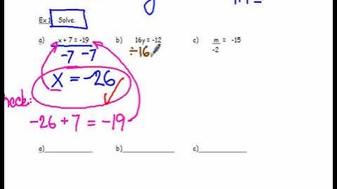 Algebra 1, Solving Linear Equations