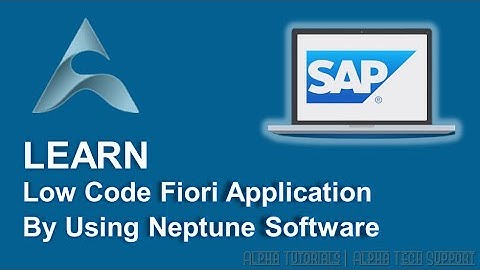 Low Code Fiori Application Using Neptune Software