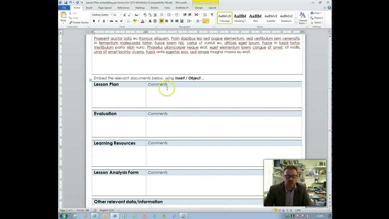 embedding documents in microsoft word 2010 qts portfolio youtube