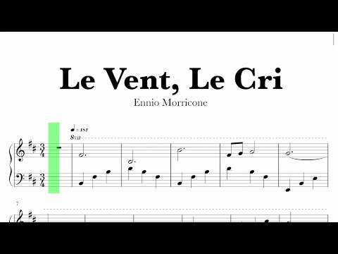 Ennio Morricone - Le Vent, Le Cri Sheet Music