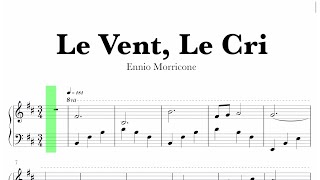 Ennio Morricone - Le Vent, Le Cri Sheet Music Resimi