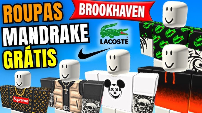 GRÁTIS - Códigos de Roupas para Meninos no Brookhaven - Roblox