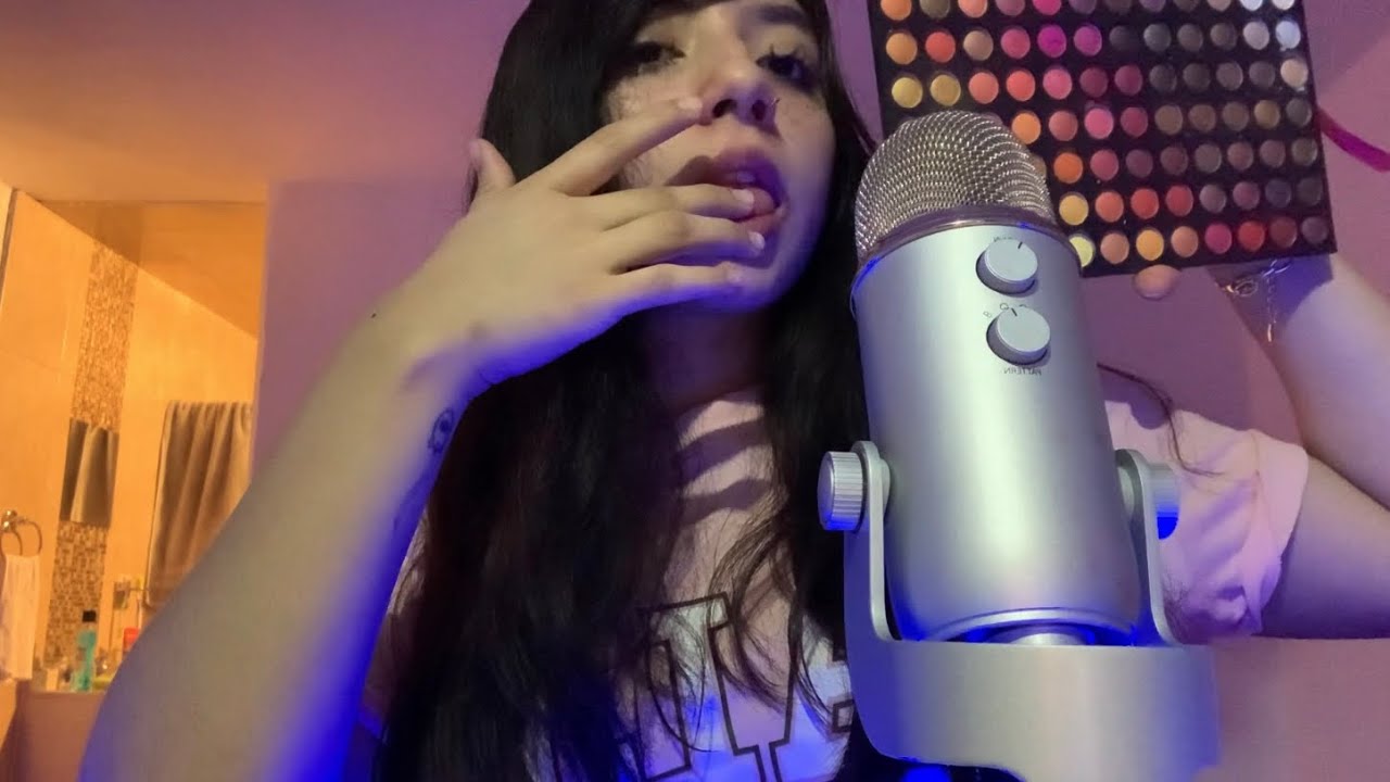 ASMR SPIT PAINTING TE PINTO LA CARITA (LAMI3NDO MIS DEDOS)💕