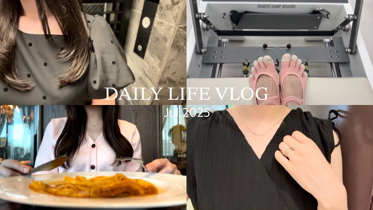 vlog｜都内OLの日常🕯️🔆週3ピラティス🧘月1メンテ💇‍♀️,豆柴カフェ🐕,アクセサリー紹介etc...