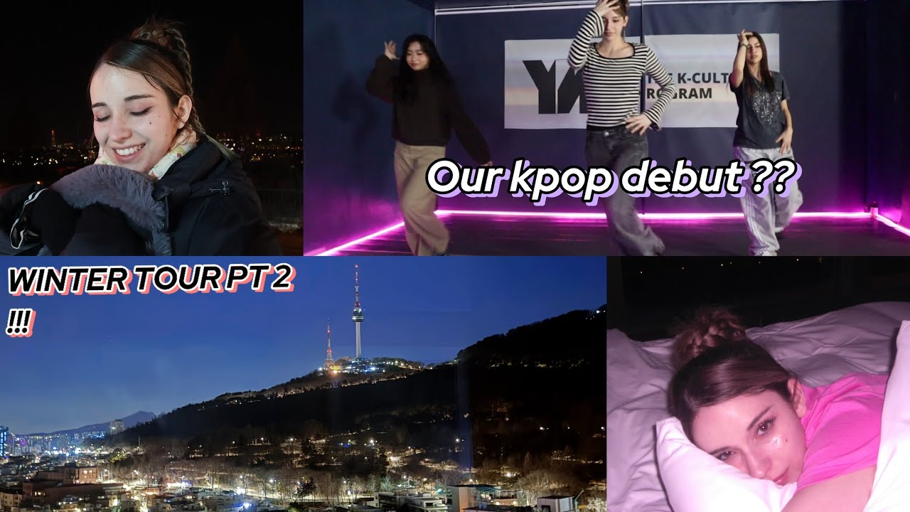 Korea winter tour vlog PT 2❤️‍🔥 Kpop dance class, ice skating, Seoul tour 