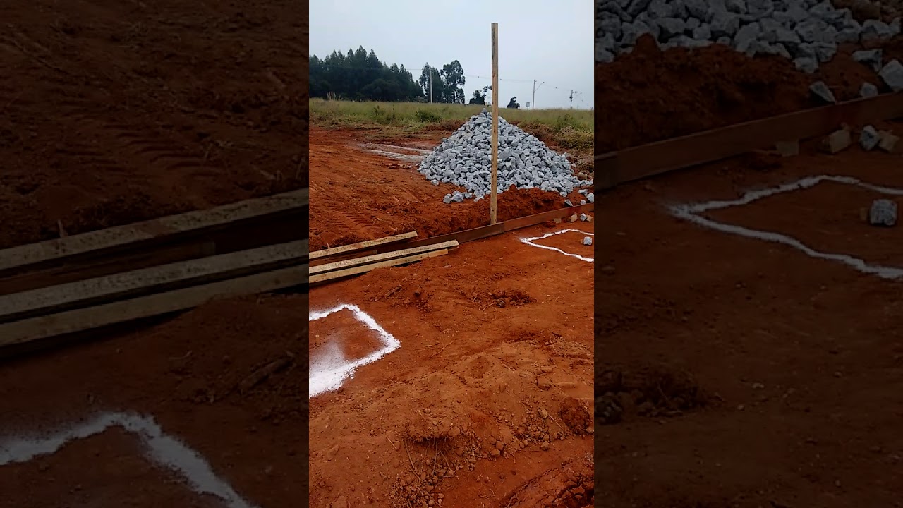 Furando sapatas com retroescavadeira.!!!!!