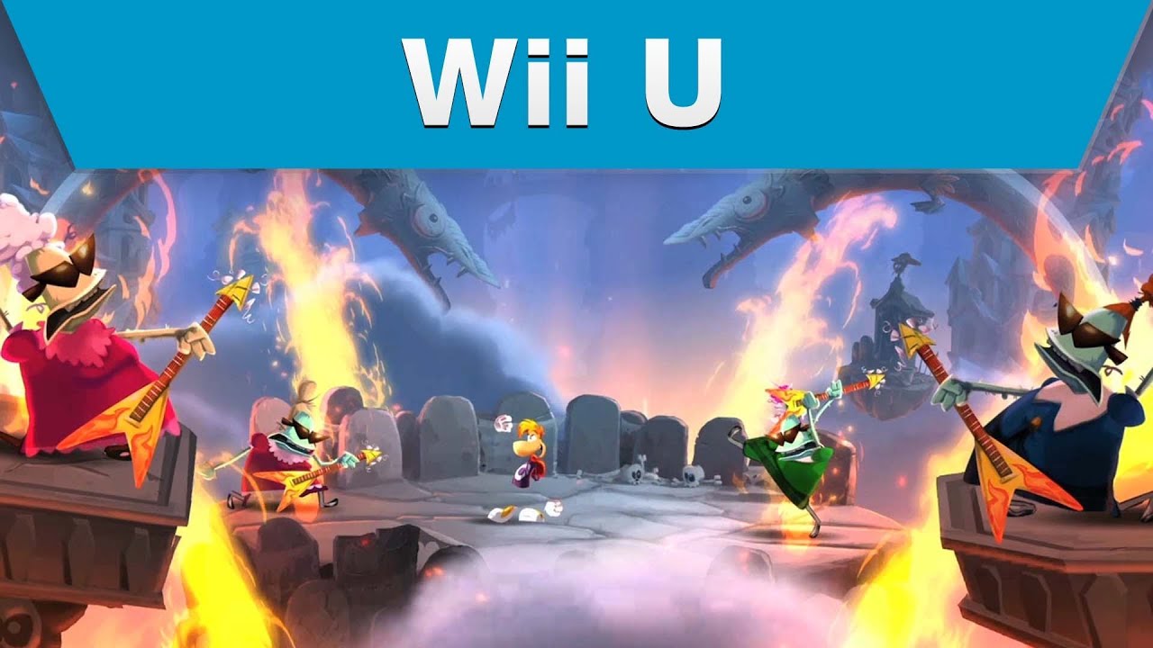 Rayman Legends Wii U Exclusivity Announced. Sequel to Rayman Origins Debut  Gameplay Video (Ubisoft E3 2012 Conference). Absolutely Beautiful 2D  Side-Scroller Uses GamePad Tablet Plus Wii U Pro Controller Together.  Supports 5