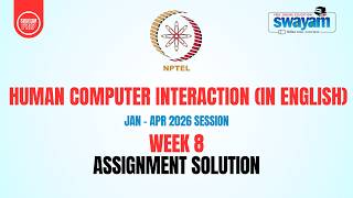 Human Computer Interaction Week 8 Assignment Solution | NPTEL Jan–Apr 2026