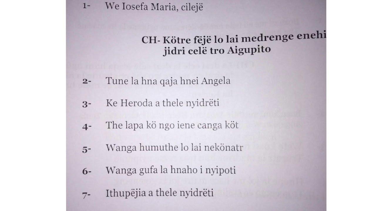 Taperas :We Iosefa Maria cilejë