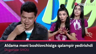 Dugonalar SHOU - Aldama meni boshlovchisiga qalampir yedirishdi