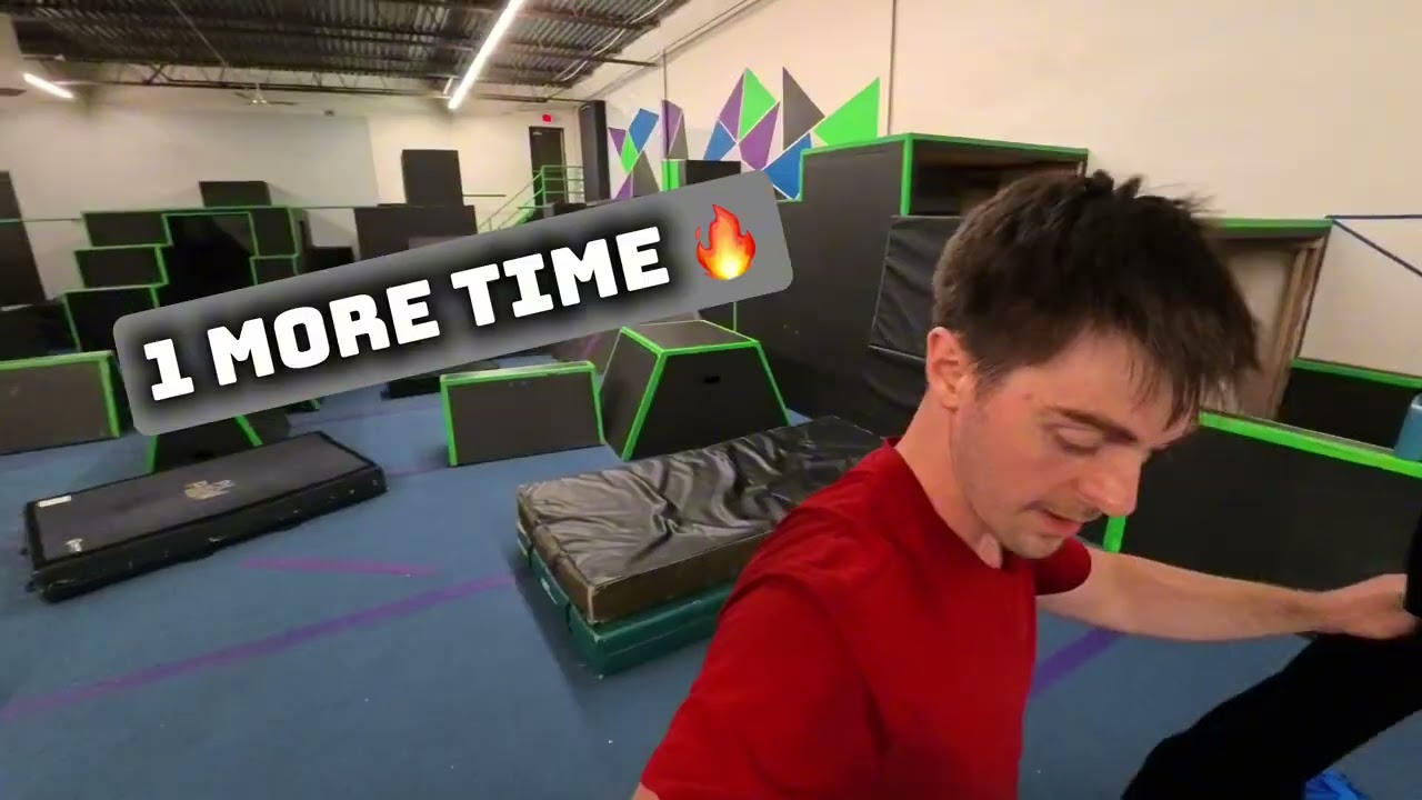 Back Flip Practice off obstacle at Movement United Parkour Gym Michigan 2025 🏃‍♂️‍➡️🚧💥