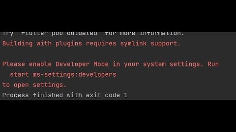 Please enable Developer Mode in your system settings. Run  start ms-settings:developersto open