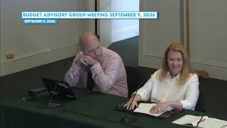Budget Advisory Group Meeting September 9, 2026