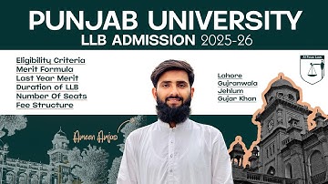 Punjab University LLB 4 Years Admission 2025  Complete Guide | Merit, Seats, Fee & Eligibility | 