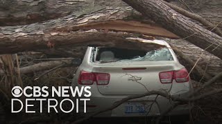Monroe County residents clean up debris after storms sweep through area