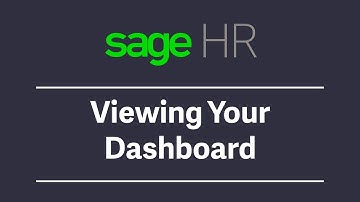 Sage (UK): Sage HR: Viewing Your Dashboard