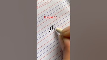How to write Cursive u | cursive u #cursive #english #youtubeshorts #shorts #asmr #art #writing #1m