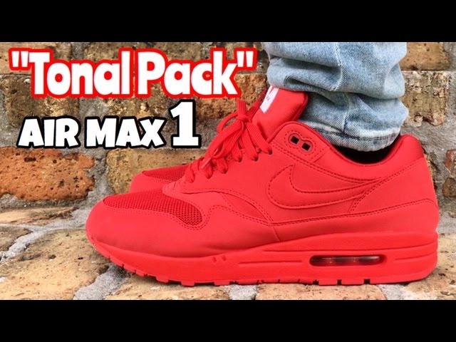 air max 1 tonal red