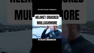 Surf Helmet Cracked at Mullaghmore. Big Wave Wipeout